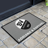 Fußmatte SVS-FANMATTE - Design "Logo mit Name" - personalisierbar | Mittelgrau/Weiß