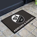 Fußmatte SVS-FANMATTE - Design "Logo mit Name" - personalisierbar | Schiefer/Weiß