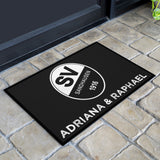 Fußmatte SVS-FANMATTE - Design "Logo mit Name" - personalisierbar | Schwarz/Weiß