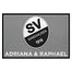 Fußmatte SVS-FANMATTE - Design "Logo mit Name" - personalisierbar | Mittelgrau/Weiß
