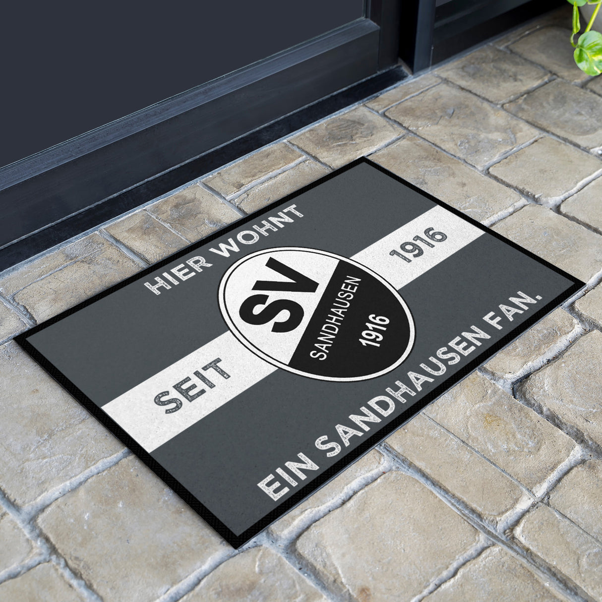 SVS FANMATTE - Hier wohnt ein Sandhausen Fan | Dunkelgrau/Weiß