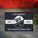 SVS FANMATTE - Hier wohnt ein Sandhausen Fan | Anthrazit/Weiß