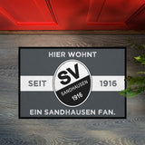 SVS FANMATTE - Hier wohnt ein Sandhausen Fan | Dunkelgrau/Weiß