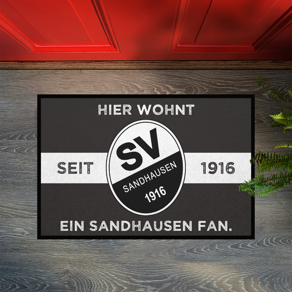 SVS FANMATTE - Hier wohnt ein Sandhausen Fan | Schiefer/Weiß