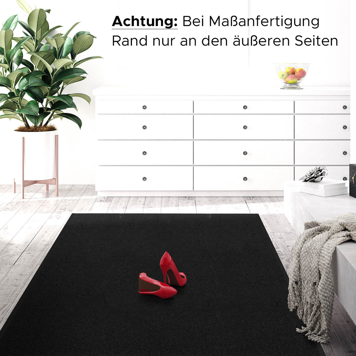 Schmutzfang Teppich Eingangsbereich | Schwarz