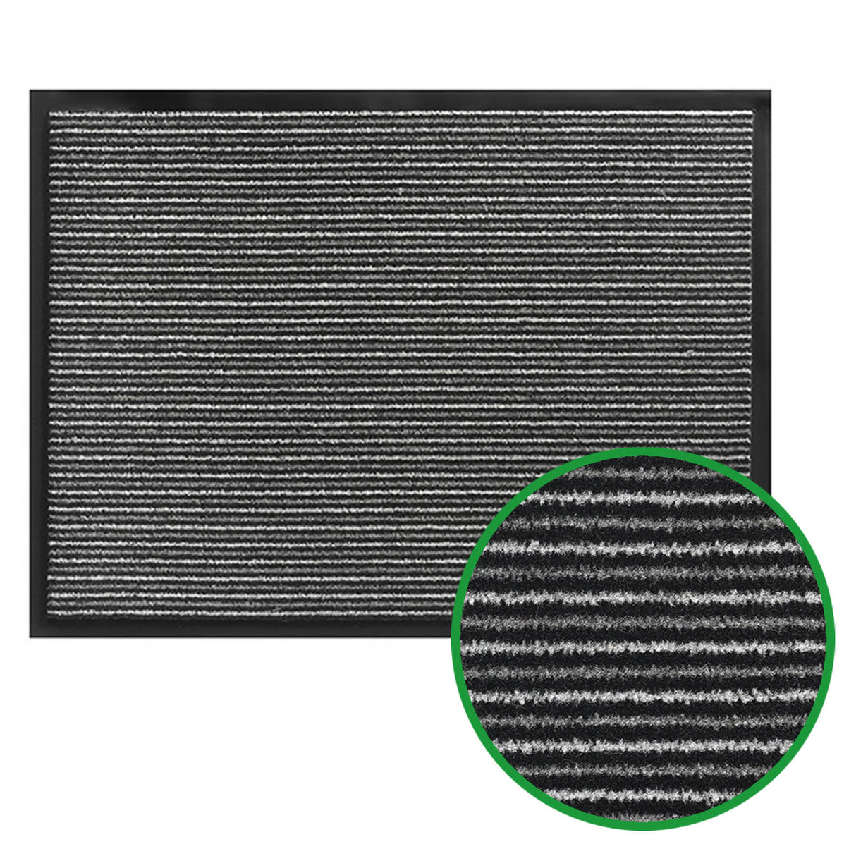 Schmutzmatte gestreift - Moderne Matte mit grauen Streifen