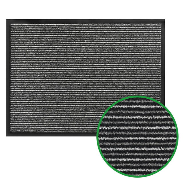 Schmutzmatte gestreift - Moderne Matte mit grauen Streifen