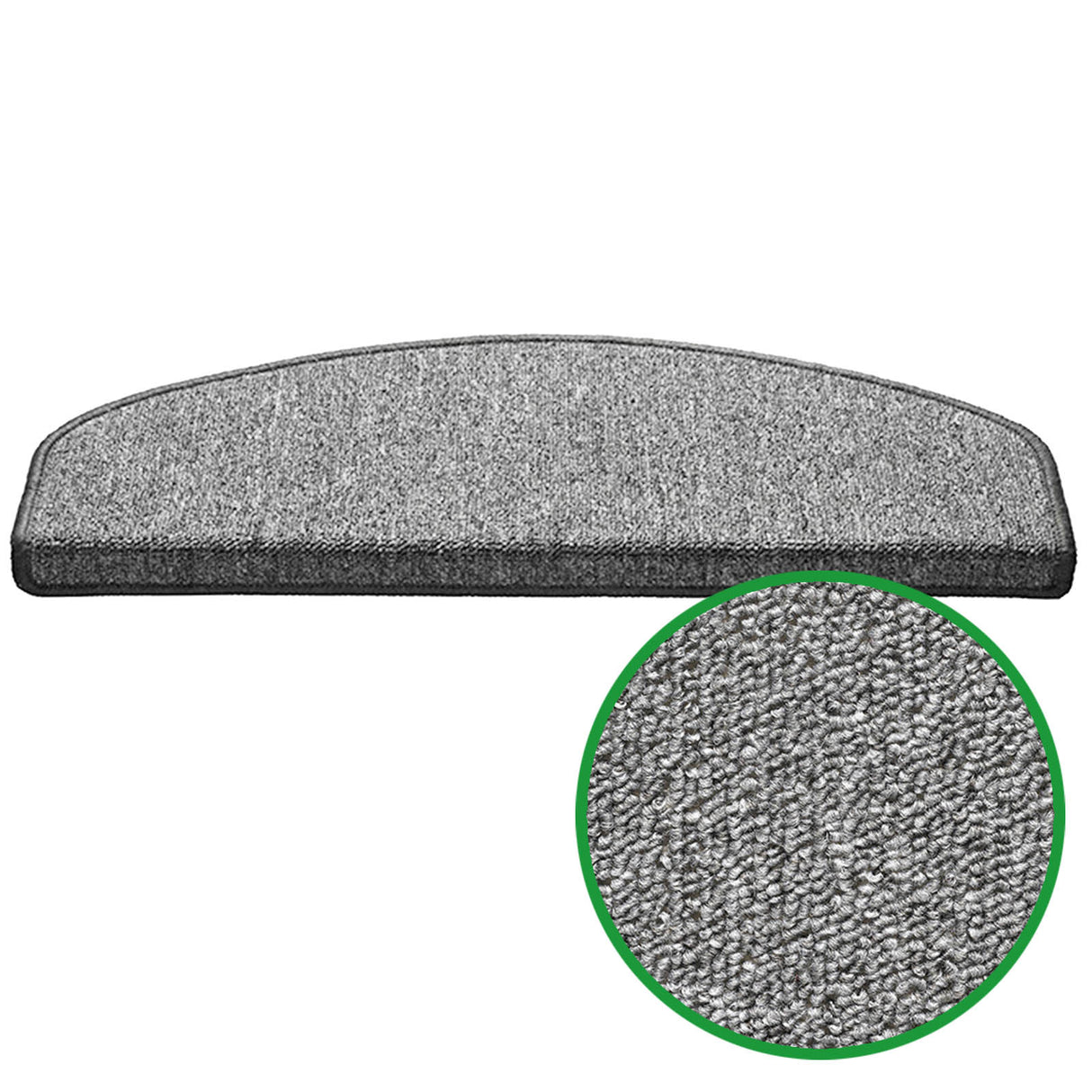 Stufenmatten GRANT - Viele Farben - 65x25cm - Halbrund | Grau