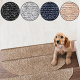 Stufenmatten REESE - robuste Textilfaser - Halbrund | Beige