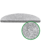 Stufenmatten REESE - robuste Textilfaser - Halbrund | Grau