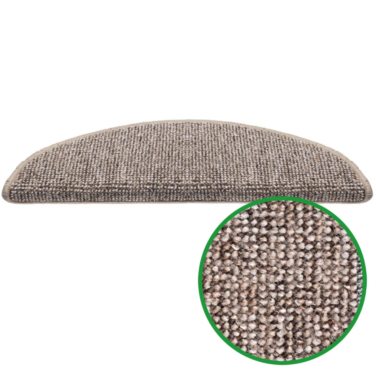 Treppenstufenbelag SEAN - Schlingenflor - Halbrund | Beige