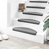 Stufenmatten Flachgewebe - 65x23,5 cm - Halbrund | Anthrazit