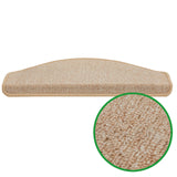 Stufenmatten Flachgewebe - 65x23,5 cm - Halbrund | Beige