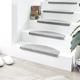Stufenmatten Flachgewebe - 65x23,5 cm - Halbrund | Grau