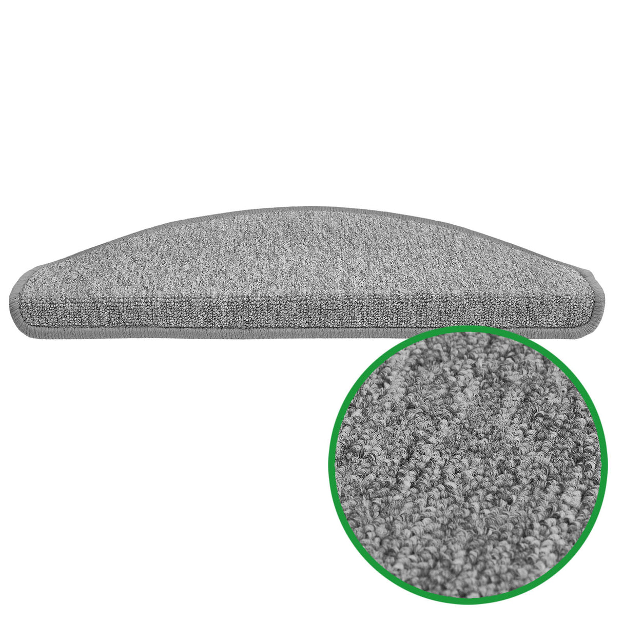 Stufenmatten Flachgewebe - 65x23,5 cm - Halbrund | Grau