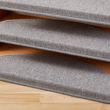 Stufenmatten Flachgewebe - 65x23,5 cm - Halbrund | Greige