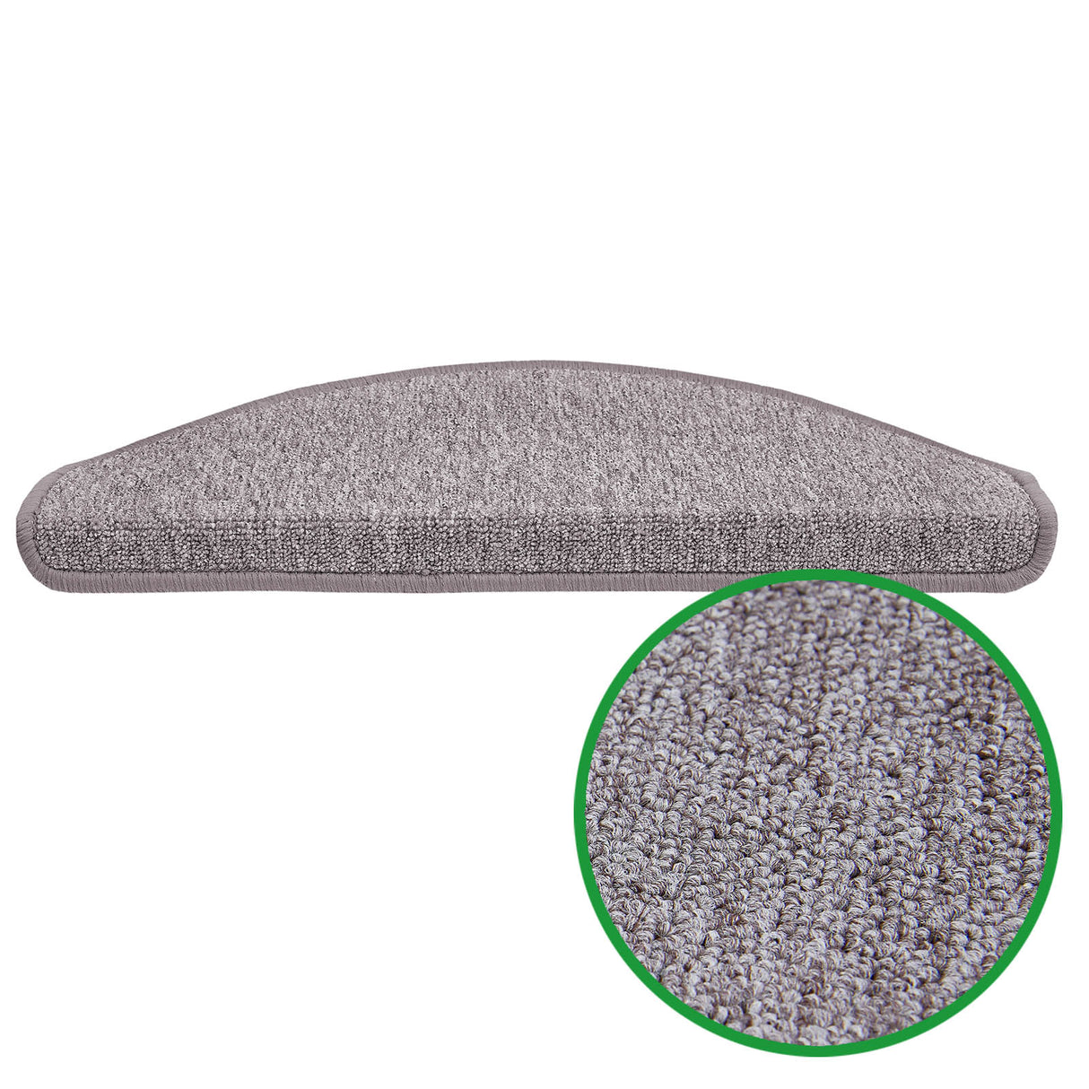 Stufenmatten Flachgewebe - 65x23,5 cm - Halbrund | Greige