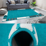 Tapis MAVI à bordure - motif moderne - disponible en 5 tailles