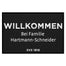 Fußmatte SVS-FANMATTE - Design "Willkommen bei Familie XY" - personalisierbar | Schwarz/Weiß