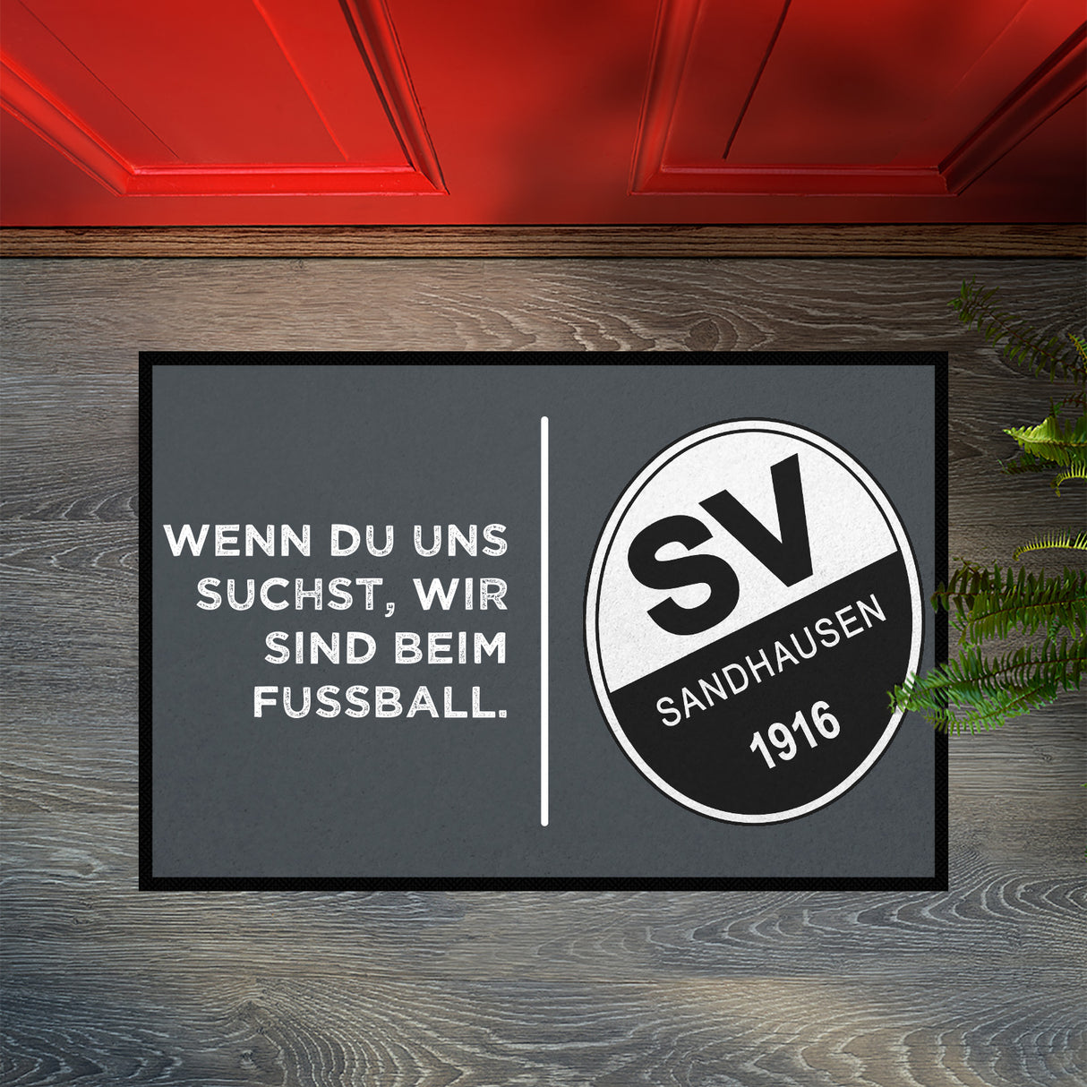 SVS FANMATTE - Wir sind beim Fußball | Dunkelgrau/Weiß