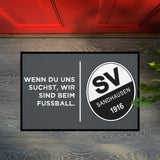 SVS FANMATTE - Wir sind beim Fußball | Dunkelgrau/Weiß