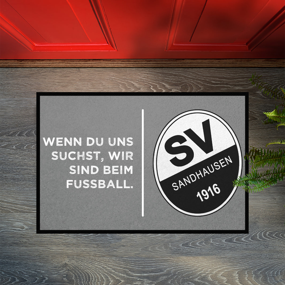 SVS FANMATTE - Wir sind beim Fußball | Mittelgrau/Weiß