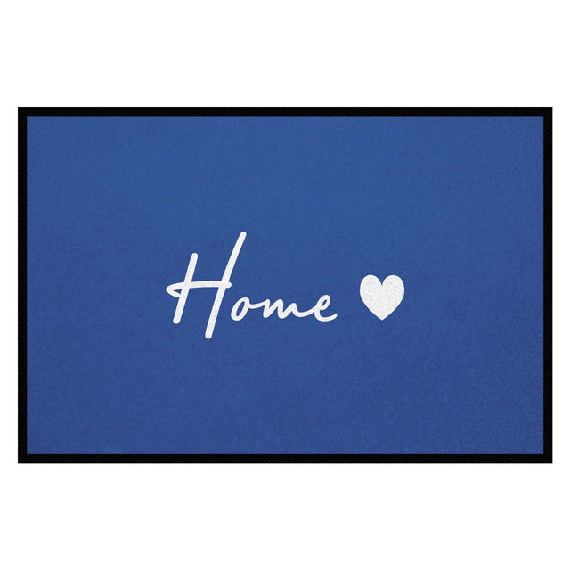 Fußmatte HOME STYLE - Design Home ♡ | Mittelblau/Weiß